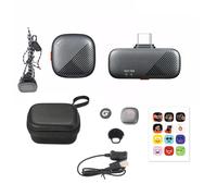 Aumotop Cube-S Micrófono Lavalier Inalámbrico, Pequeño y Liviano Grabación de Audio de Alta Resolución Transmisión 300 M Micrófono con Clamp/Holder para Llamadas con Zoom Filmación Móvil Estilo (#2)