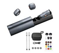 Aumotop Cube-S Micrófono Lavalier Inalámbrico, Pequeño y Liviano Grabación de Audio de Alta Resolución Transmisión 300 M Micrófono con Clamp/Holder para Llamadas con Zoom Filmación Móvil Estilo (#1)