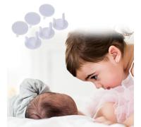 Aumotop Cubierta de Enchufe para bebé, Tapas de Seguridad para Toma Corriente Tipo Reino Unido, 6 Unidades por Paquete, a Prueba Niños, Protección Material ABS Premier