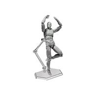 Aumotop Cuerpo de Figura de Acción PVC Posable Personalizable con Soporte para Dibujar Bocetos Decoración Escritorio Oficina (Gris #13)