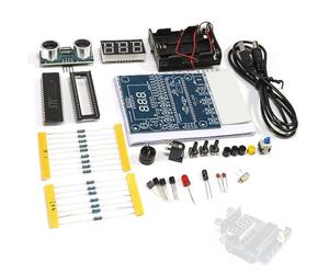 Aumotop Dispositivo de Alarma de Alta Precisión para Medición Distancia para Entusiastas del Bricolaje Pantalla en Tiempo Real Radares Inversos Automóviles con Carcasa Kit Soldadura Electrónica (sin