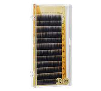 Aumotop Extensiones Reutilizables de Fibra Suave Potenciador de Cejas Postizas Naturales para Maquillaje Diario 12 Piezas Negro 0,1 Mm (9mm)