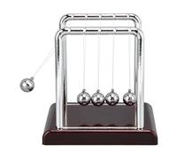 Aumotop Física Ciencia Equilibrio Bola de Metal Diseño único Largo Tiempo de Oscilación Alivio del Estrés Juegos Oficina Juguete para Significado Educativo Negro 3.7 X 3.5 X 2.9 Pulgadas (Fondo