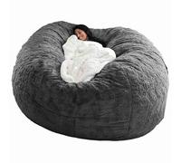 Aumotop Funda para Silla con Forma de Puf de Esponja para el Hogar, Funda Suave y Esponjosa sofá Grande, sin Relleno, Dormitorio y Sala Estar (Gris Oscuro)