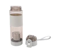Aumotop Generador de Hidrógeno Taza de Agua Filtro Alcalino Botella a Prueba Fugas para Viajes para Bienestar y Mejora del Metabolismo, Deportes y Campamentos (Gris claro)