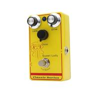 Aumotop Guitarra SWEET LADY Pedal Overdrive de Baja Ganancia Sensible Al Tacto para un Control de Sonido Versátil, para Guitarristas eléctricos; Aleación Aluminio Amarillo