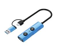 Aumotop Hub USB Inteligente AI con Traducción de Voz GPT Deepseek, Transferencia Rápida para Trabajadores de Oficina, Estructura Aleación Aluminio (Interfaz Dual)