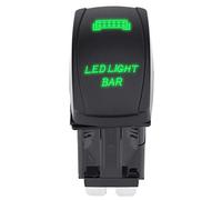 Aumotop Interruptor Basculante de Barra de Luz LED Impermeable 5 Pines SPST Encendido Apagado para Coche Barco Camión, Interruptor Palanca 12 V 24 V con Luz Indicadora para Vehículos Universales