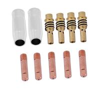 Aumotop Juego de Accesorios para Soplete de Soldadura Premium 15AK, 11 Uds., Boquillas, Soportes Puntas Contacto para Pistola Soplete 15AK