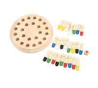 Aumotop Juego de Ajedrez con Memoria de Madera para Niños, Juguete Educativo Divertido para Mayores 3 Años, Hecho Madera Abedul