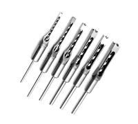 Aumotop Juego de Brocas Cuadradas de Acero, Sierra Perforadora para Carpintería con Proceso CNC Alta Precisión, 7 Piezas para Entusiastas del Bricolaje (6 piezas)