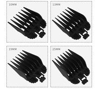 Aumotop Juego de Peine Guía de Corte Precisión para Cortapelos Eléctricos, 8 Tamaños, Dientes Redondeados, Hecho Material ABS Duradero (Negra)