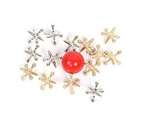 Aumotop Juego de Pelotas y Gatos de Metal Vintage, 2 Juegos para Desarrollo Intelectual, Habilidades Sociales, Premios Fiesta, Juguete Retro con Clavos Dorados y Plateados, Pelotas (Dorado, Plateado)