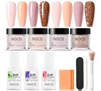 Aumotop Juego de Polvo para Inmersión de Uñas con Activador Capa Superior Base-Kit Iniciación Polvo para Inmersión 4 Colores Uñas Sanas y Duraderas (WMFTZ1-03)