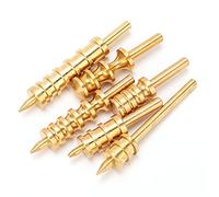 Aumotop Juego de Pulidores de Latón para Bruñidor Cuero, 6 uds., para Sellado y Brillo Perfectos Bordes Cuero, Ideal Trabajadores del