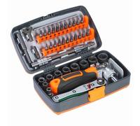 Aumotop Juego de Puntas de Destornillador Trinquete Precisión 38 Piezas Kit Controlador Magnético Varilla Extensión Eje Flexible para Computadoras Portátiles, Teléfonos Celulares, Tabletas y Cámaras