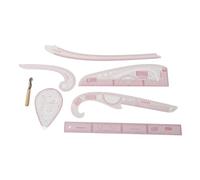 Aumotop Juego de Reglas Curvas Francesas de 7 Piezas, Regla Costura Duradera PVC Alta Precisión para Proyectos Confección y Manualidades