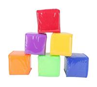 Aumotop Juego Educativo de Dados, Juego de 6 Cubos Espuma Suave, Coloridos y Versátiles para Actividades Enseñanza en el Aula, 3,15"