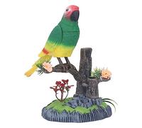 Aumotop Juguete de Loro Chirriante Activado por Voz con Diseño Realista y Alas Batientes, Loro de Voz Control Operado (506H)