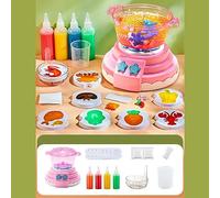 Aumotop Juguetes de Simulación de Olla Caliente para Niños, Rompecabezas, Máquina Olla Caliente, Juguete Cocina DIY, Material Plástico (Rosa)