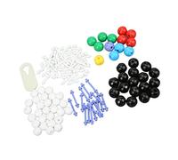 Aumotop Kit de Modelo de Química Orgánica Duradero, Juego Modelo Molecular Material Plástico Seguro, Colores Brillantes, Fácil Usar, para Construir Moléculas C, H, O, N, 16 Teclas Conexión Moradas,