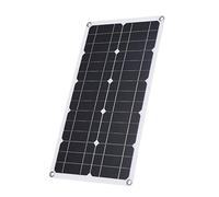 Aumotop Kit de Panel Solar Monocristalino de 50 W para Camping Al Aire Libre, Uso Doméstico, Coche y - Panel Solar Flexible con Controlador Pantalla LED (Kit de Panel Solar con Controlador 50A)