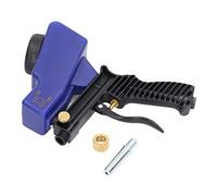 Aumotop Kit de Pistola Pulverizadora con Chorro de, Eficiente para Limpiar, Removedor Pintura Oxidada para Azulejos, Grabado Vidrio con Grano Acero, Medios Granallado Alúmina Entusiastas del (Azul)