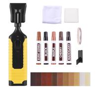 Aumotop Kit de Reparación de Arañazos para Suelo Azulejos, Juego Rotuladores Barras Cera con Bolígrafo Térmico Duradero para Reparación Pintura Muebles y Azulejos, Adecuado Principiantes (Amarilla)