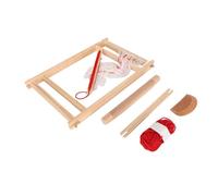 Aumotop Kit de Telar para Niños con Bola de Hilo, Telar Madera Duradero Fácil Montaje para Mejorar Las Habilidades Motoras Finas, Mejorar la Coordinación Ojo-Mano, Ideal Bufandas, Alfombras y Tapetes