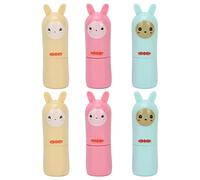 Aumotop Kit de Tubo de Bálsamo Labial con Forma Animal Dibujos Animados, Contenedores Lápiz Labial DIY, 6 Tubos Lápiz Vacíos para Crear Lápices Labiales únicos, Tamaño Portátil para Uso Diario o