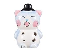 Aumotop Lindo Estilo Animal Cerámica Ocarina Instrumento Musical para Principiantes Amantes de la Música Portátil Ligero con Cordón para Estudiantes de Música Tamaño Mini Color Panda Negro (azul