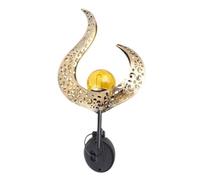 Aumotop Luces Solares Duraderas para Caminos, Elegantes Hierro y Vidrio para Decoración de Patios y Césped, 7,1 Pulgadas