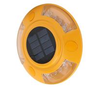 Aumotop Luz Solar Automática para Carretera, Lámpara de Muelle LED de Aleación Aluminio Resistente Al Agua IP68 para Camino Cubierta Tierra, 1,8 W, 6V Uso en Exteriores (Rojo)