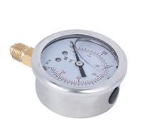 Aumotop Manómetro de Alta Precisión, Acero Inoxidable Duradero, Lleno de Aceite, 0-25 Bar para Maquinaria e Industria Química