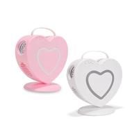 Aumotop Máquina Eléctrica de Burbujas en Forma de Corazón con Alta Salida Burbujas para Fiestas Bodas Al Aire Libre, Fabricante Recargable para Niños y Adultos, Material ABS (Rosa)