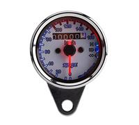 Aumotop Medidor de Velocímetro Odómetro de Motocicleta con Retroiluminación LED Universal para una Medición Precisa Datos para la Mayoría las Motocicletas DC 12V (harina)