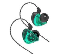 Aumotop Melody Dynamic Auriculares con Cable con Cancelación de Ruido para Músicos y Profesionales del Bobina Móvil de Circuito Magnético Dual 10 Mm, Monitores Internos 2 Pines, Color Negro (A)