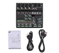 Aumotop Mezclador de Audio Portátil de 6 Canales con 256 Efectos Versátiles para Transmisión en Vivo DJ Estudio en Casa, Consola Mezcla USB para Principiantes o Profesionales