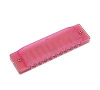 Aumotop Mini Armónica de Plástico para Niños, Juguete Educativo con Placa de Caña 10 Orificios, Sonido Bonito, Desarrollo del Cerebro, Regalo para Niños/Adultos, Verde//Naranja/Rojo, Tamaño 3,9 X