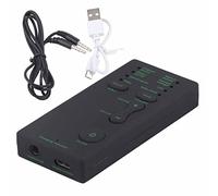 Aumotop Mini Dispositivo Cambiador de Voz Transmisión de Tarjeta Sonido Portátil, 7 Cambios Voz, Fácil Transportar y Almacenar, Convertidor para Plataformas Juegos, Equipo Esencial para Hablar y