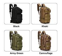 Aumotop Mochila de Asalto Táctica Mochila Molle Duradera para Acampar, Caminar, Cazar, Viajar - Hecha de Tela Oxford - Negro/Verde Militar/Caqui/Camuflaje 24 * 20 * 43 Cm (Negra)