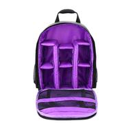 Aumotop Mochila Multifuncional Impermeable para Cámara para Vídeo DSLR, Material de Nailon Viajes Al Aire Libre, Rojo/Verde/Naranja/Gris (Púrpura)