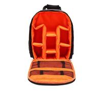 Aumotop Mochila Multifuncional Impermeable para Cámara para Vídeo DSLR, Material de Nailon Viajes Al Aire Libre, Rojo/Verde/Naranja/Gris (Naranja)