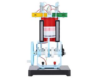Aumotop Modelo de Motor de Gasolina, Modelo Motor Gasolina 4 Tiempos para Demostración Física en la Escuela Secundaria, Diseño Compacto, Plástico Ingeniería, 1 Unidad