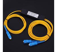 Aumotop Módulo Divisor de Fibra SC/UPC 1x2 con Estructura Totalmente de Fibra, Buena Estabilidad Ambiental para Proyectos Ingeniería