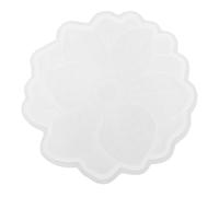 Aumotop Molde de Resina de Silicona con Hermoso Diseño Flores, Bandeja Floral Reutilizable a Prueba Desgarros para Proyectos Arte, Decoración del Hogar, 1 Pieza (B11H36 Plato pequeño (diámetro 12,8