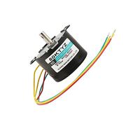 Aumotop Motor Síncrono Miniatura de Baja Velocidad AC220V con Gran Momento de Fuerza para Control Automatización, Válvulas, Equipos Deportivos, Acero Inoxidable (10 Vueltas)