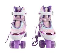 Aumotop Patines para Niños, Ruedas Ajustables con Luces Intermitentes | Material de PU duradero, Triple protección para el tobillo, Rodamientos ABEC suaves, Actividad divertida al aire