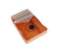 Aumotop Piano de Pulgar de 17 Teclas Patrón Ciervo Instrumento Musical Portátil para Principiantes Marimba Mini Instrumento Piano Pulgar para Fiestas Interesantes Viajes Madera Flor Durazno (madera