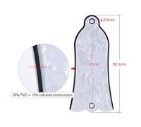 Aumotop Placa de Cubierta para Alma, en Forma de Campana, Fácil Instalación para Guitarra SG, Carey Rojo, PVC 3 Capas + Celuloide 1 Capa, Entusiastas la Guitarra